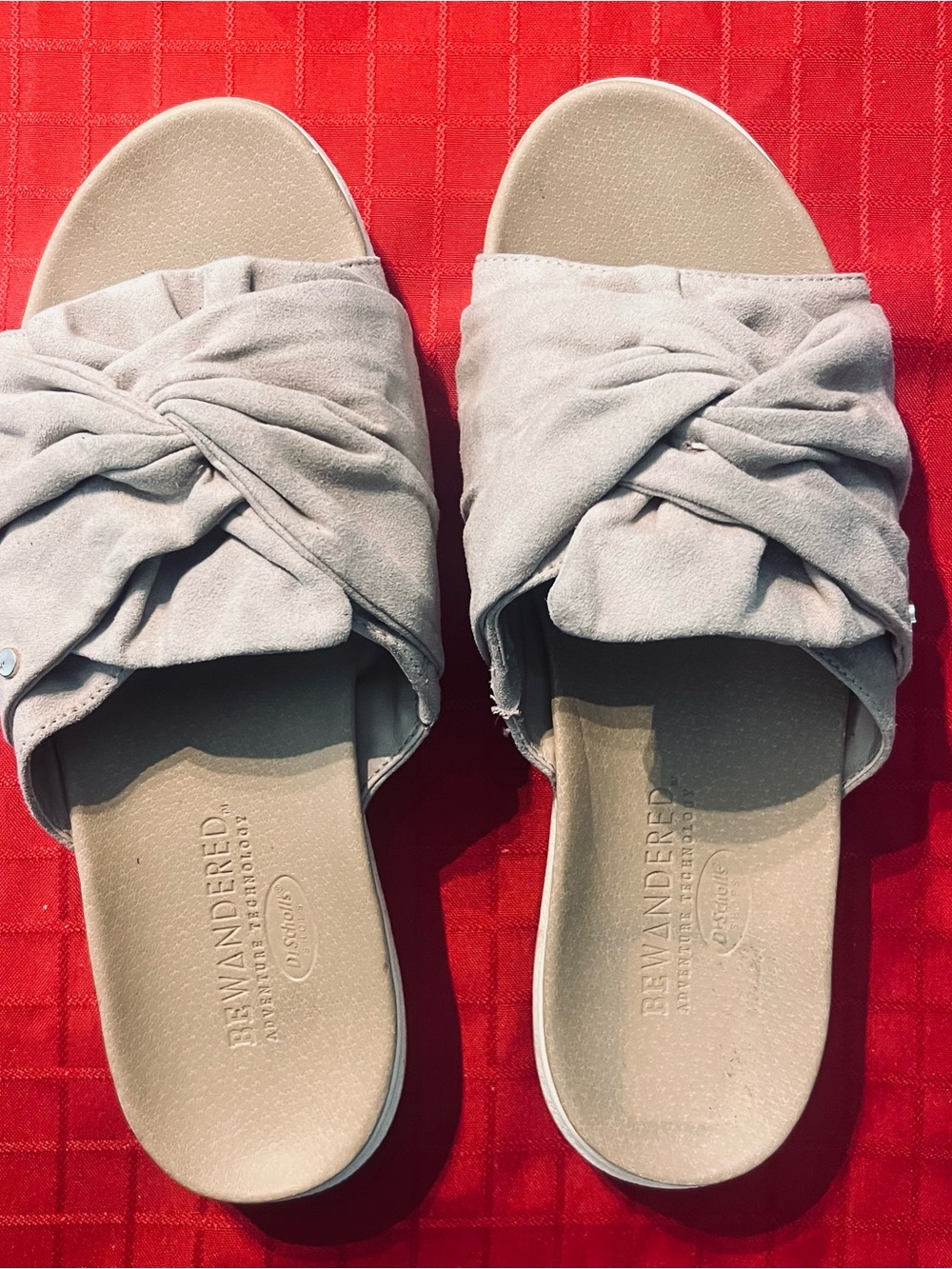 Wander Light Gray Knotted Slide Sandals